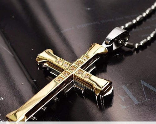 Cross Faith Necklace Elegant Gold Cross